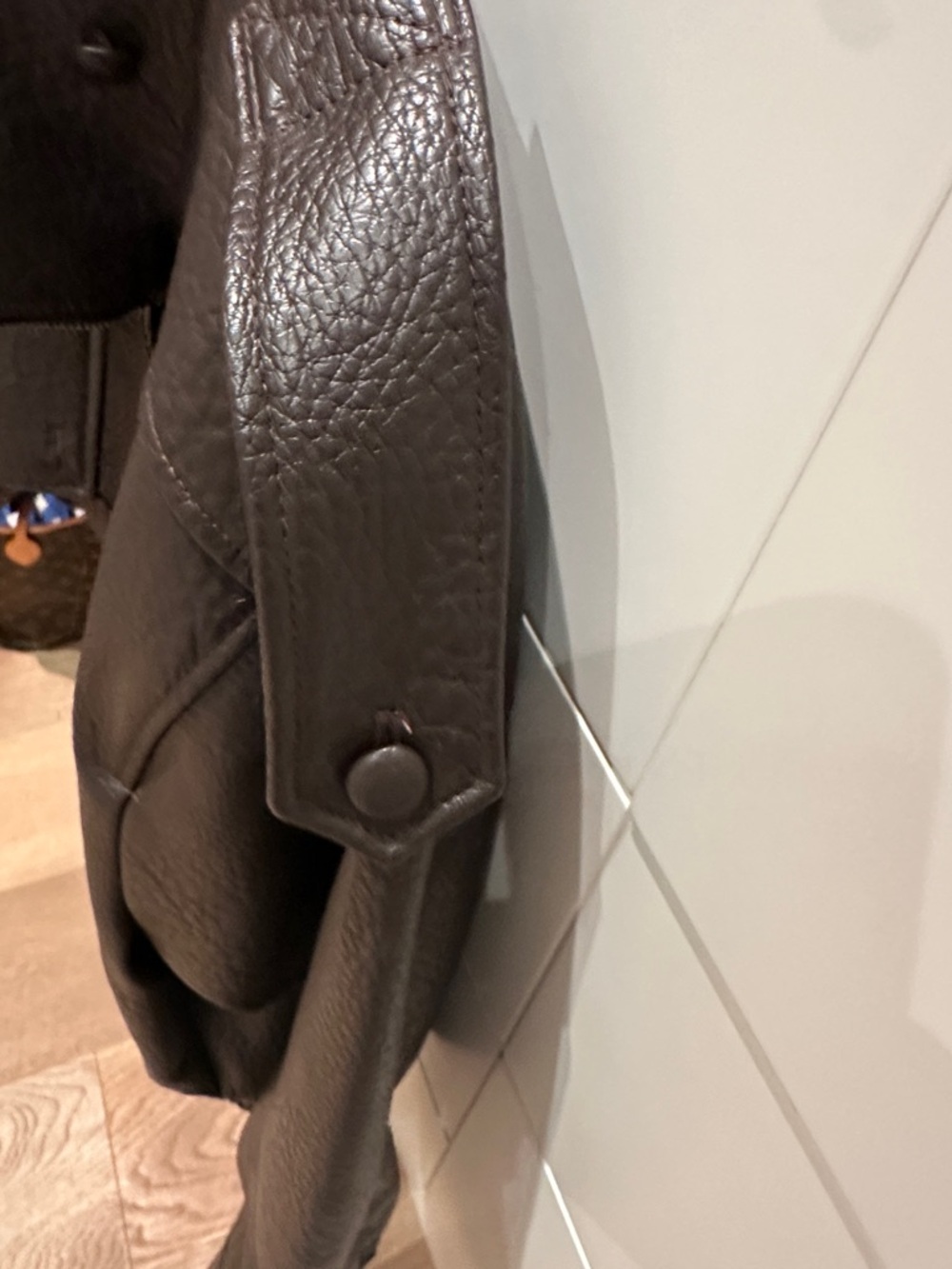 Zara faux brown leather pleather jacket S NWOT - Picture 12 of 15